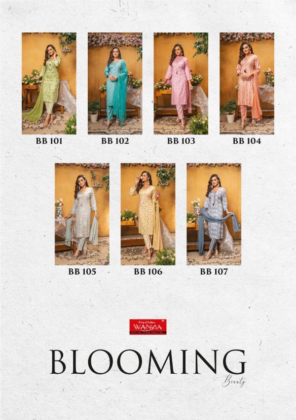 Wanna Blooming Beauty Rayon Designer Readymade Suit 